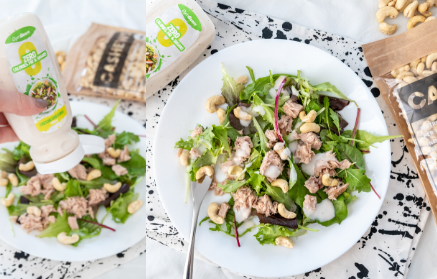 Fitness recept: Brza salata s tunom, indijskim oraščićima i beskalorijskim umakom
