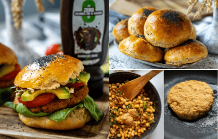 Fitness recept: Vegetarijanski burger s pirovim pecivom i škotskom palačinkom od slanutka